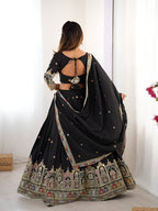 Lehenga Mart Designer Bollywood Style Wedding Wear Lehenga Choli - Black | Grocsy