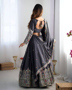 Lehenga Mart Designer Bollywood Style Wedding Wear Lehenga Choli - Grey | Grocsy