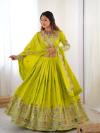 Lehenga Mart Designer Bollywood Style Wedding Wear Lehenga Choli - Neon | Grocsy
