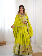 Lehenga Mart Designer Bollywood Style Wedding Wear Lehenga Choli - Neon | Grocsy