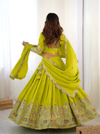 Lehenga Mart Designer Bollywood Style Wedding Wear Lehenga Choli - Neon | Grocsy