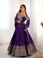 Lehenga Mart Designer Bollywood Style Wedding Wear Lehenga Choli - Purple | Grocsy
