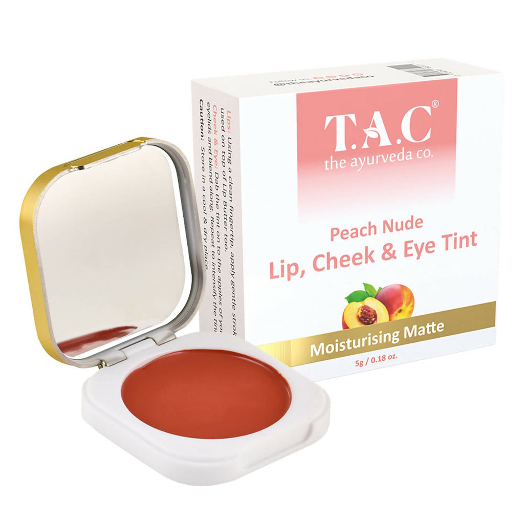 TAC - The Ayurveda Co. Peach Nude Lip, Cheek & Eye Tint | Grocsy
