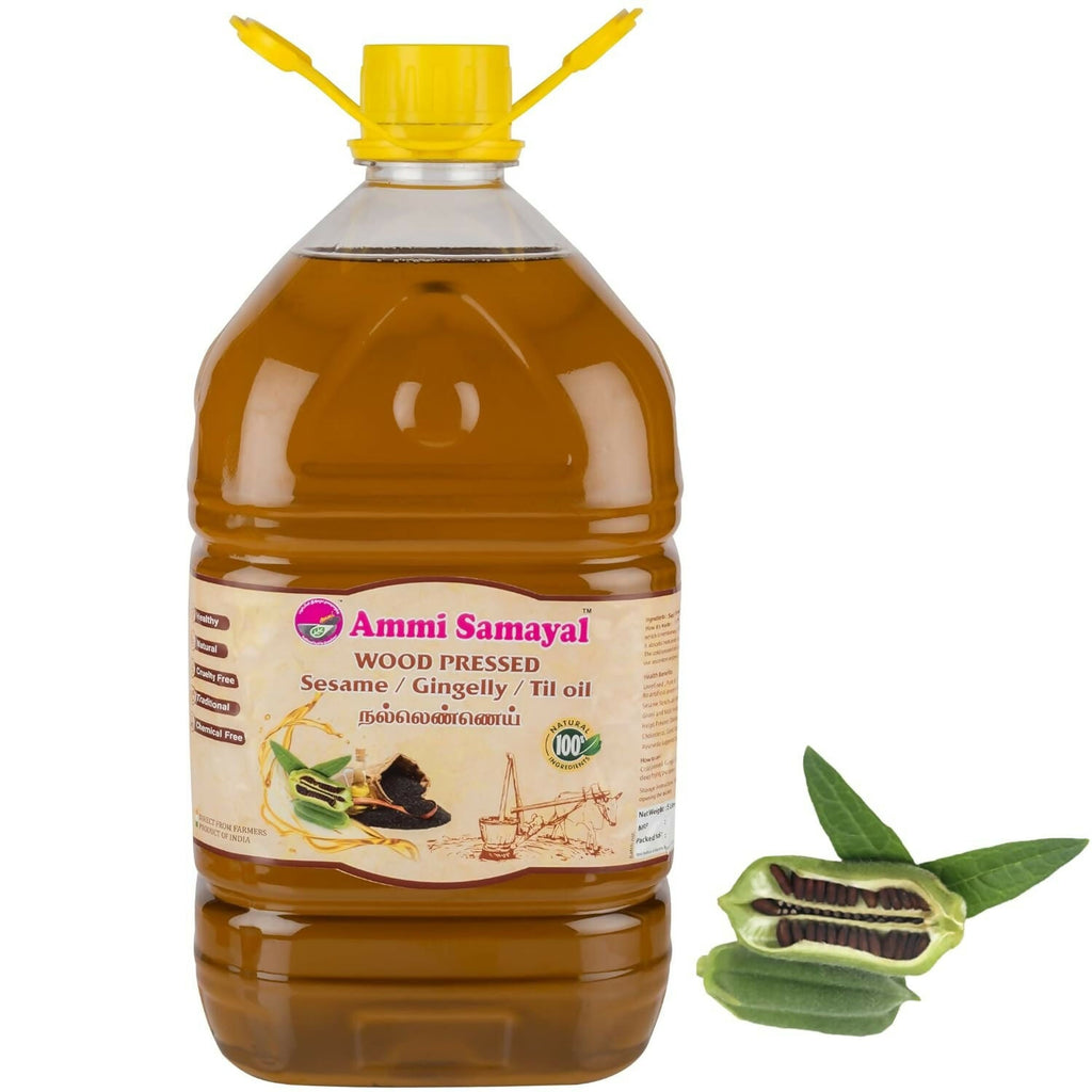 Ammi Samayal Wood Cold Pressed Sesame Oil | Grocsy