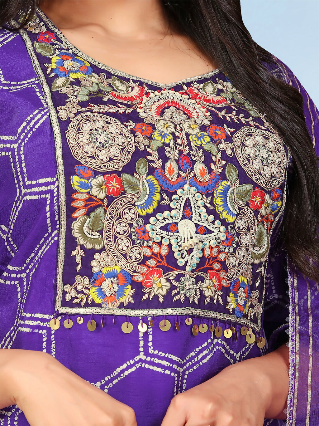 Joban Fashion Green Cotton Premium Pure Viscose Print Dola With Handwork Kurta set | Grocsy