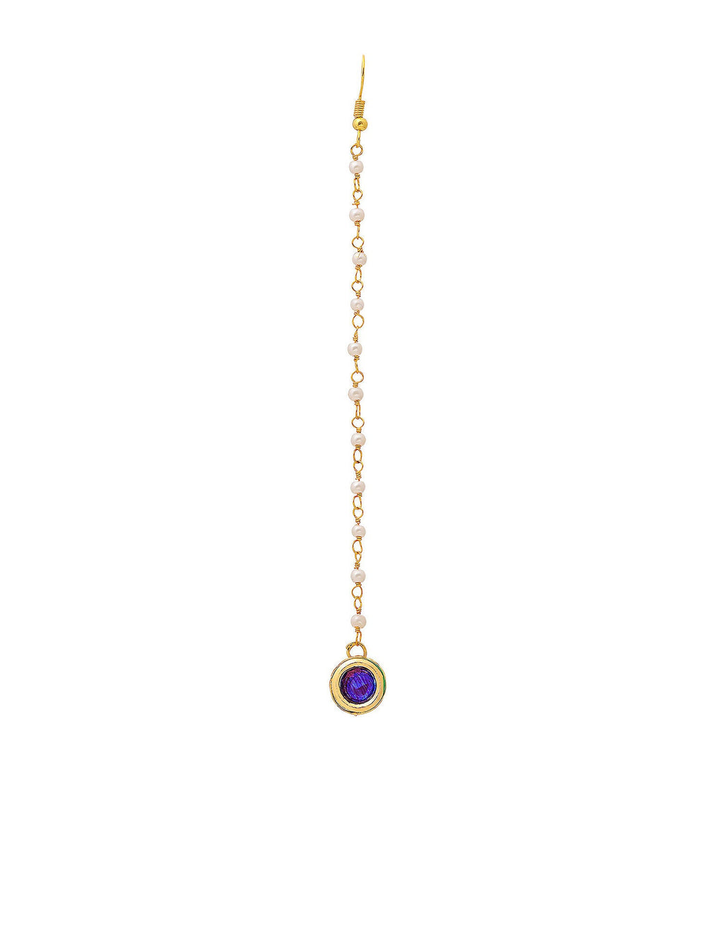 Ruby Raang Blue Meenakari Kundan Maang Tikka | Grocsy