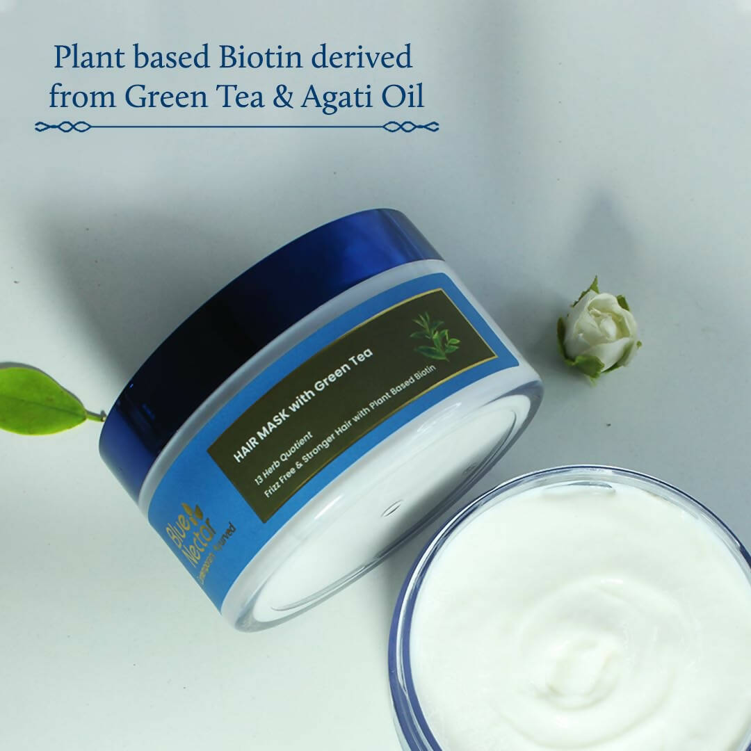Blue Nectar Green Tea Hair Mask for Dry & Frizzy Hair | Grocsy
