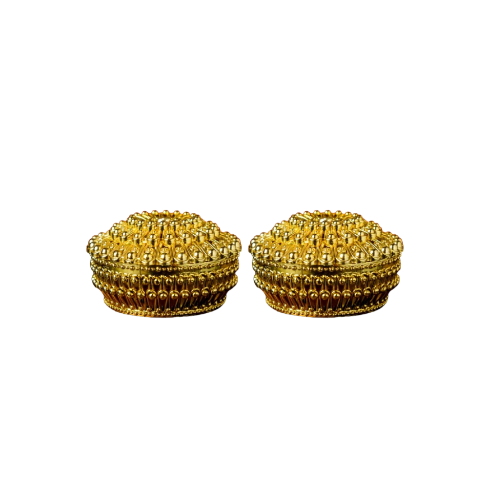 Sri Rudra Gold Fancy Tray Round Bowl (EAN 8906101491865) | Grocsy
