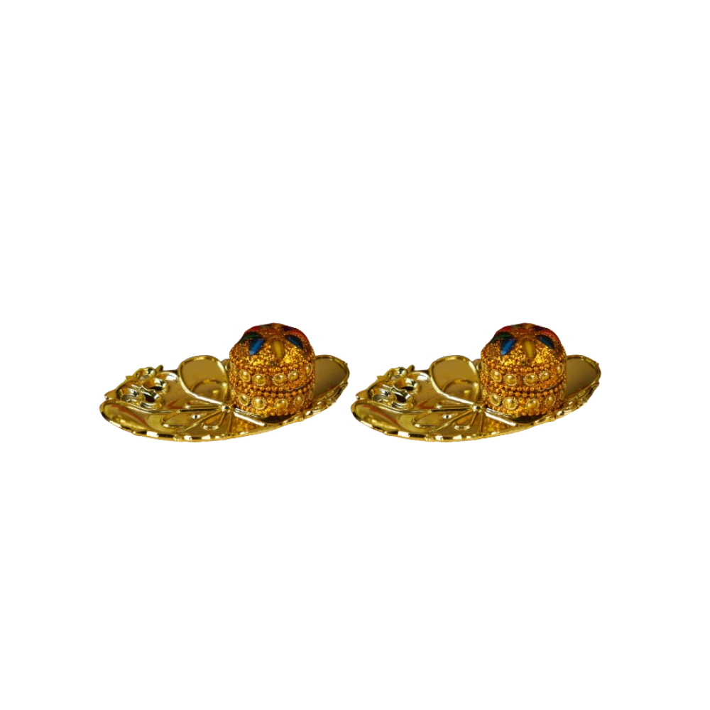 Sri Rudra Decorative Kumkum Haldi Tray (SR 01406) | Grocsy