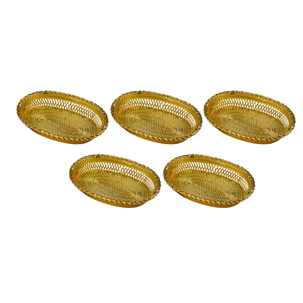 Sri Rudra Decorative Color Flower Tray (SR 0639) | Grocsy