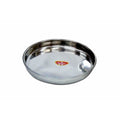 Soham Stainless Steel Round Thali Lunch Plate/Dinner Plate, Tiffin Plate,Food Plate-Plain Design-3 PC | Grocsy