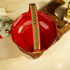 Sri Rudra Decorative Steel Pooja Basket (SR 00717) | Grocsy