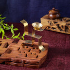 Sri Rudra Swastic Brass Diya (SR 02372) | Grocsy