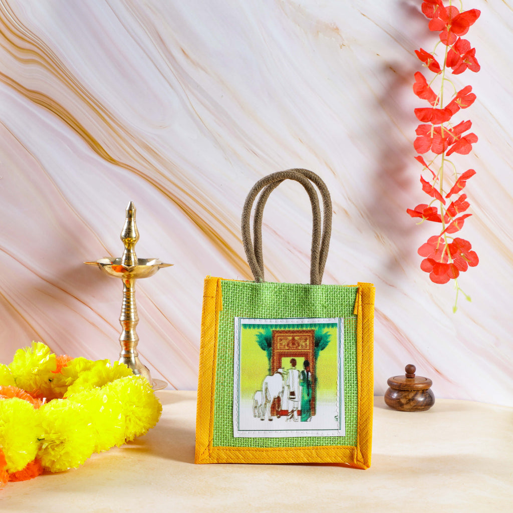 Sri Rudra Theme Jute Bag (SR 02786) | Grocsy