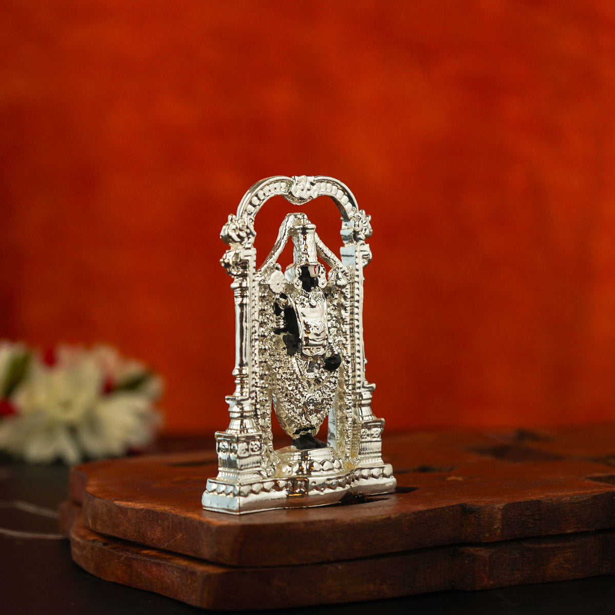 Sri Rudra Arch Balaji Small 3 Inch Silver Plated SR03175 | Grocsy