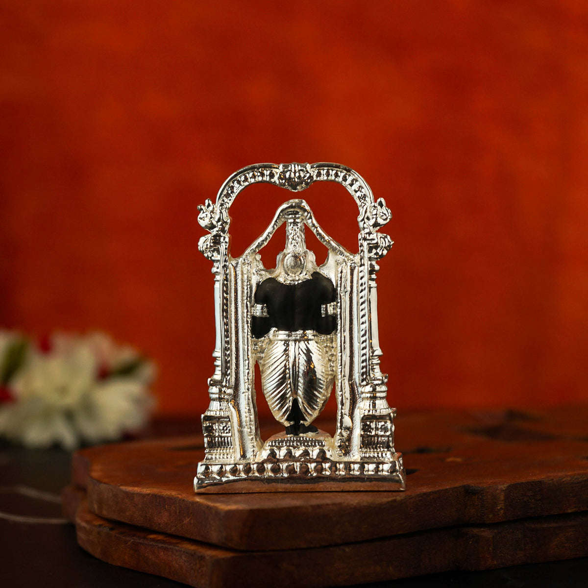 Sri Rudra Arch Balaji Small 3 Inch Silver Plated SR03175 | Grocsy