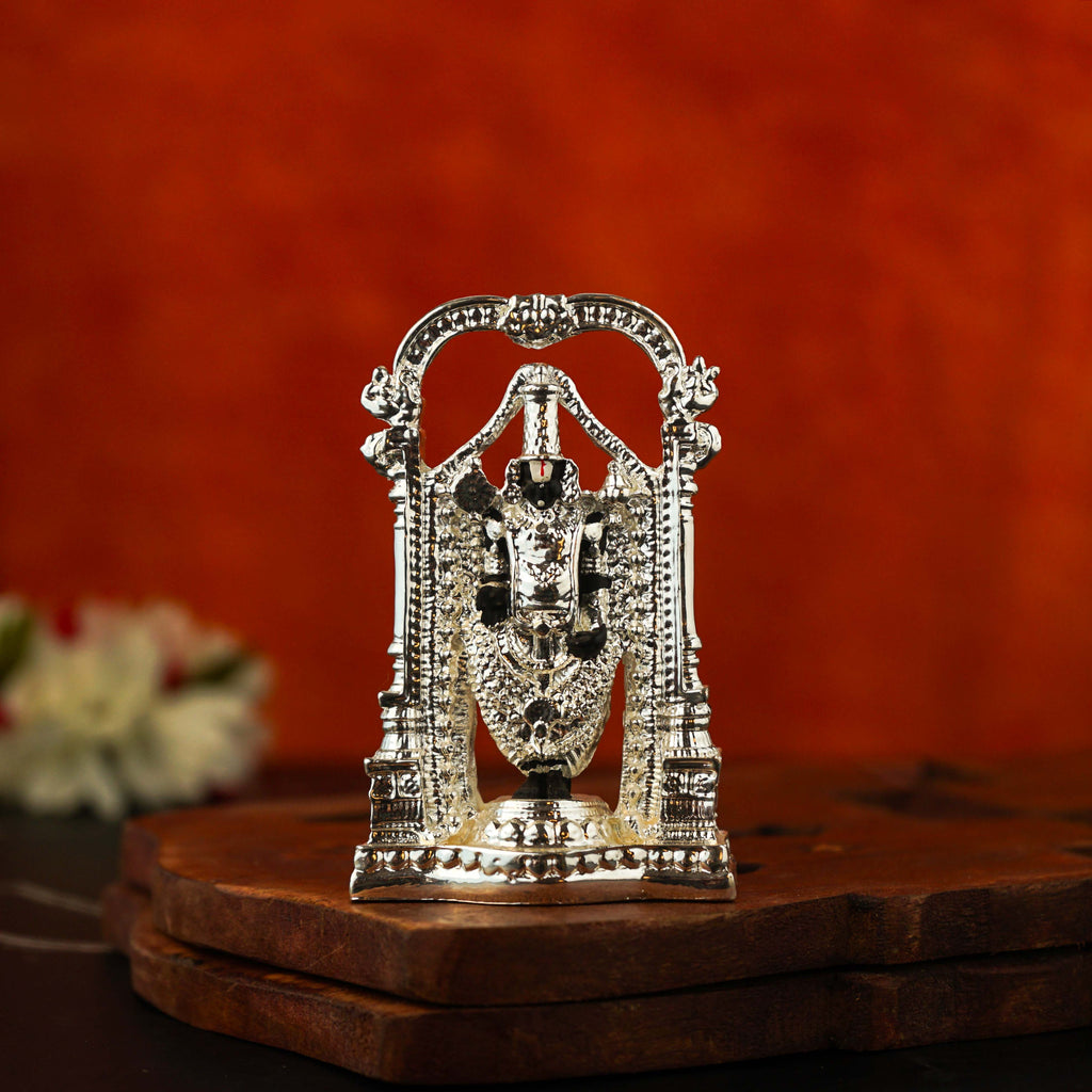 Sri Rudra Arch Balaji Small 3 Inch Silver Plated SR03175 | Grocsy