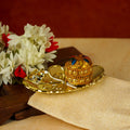 Sri Rudra Decorative Kumkum Haldi Tray (SR 01406) | Grocsy