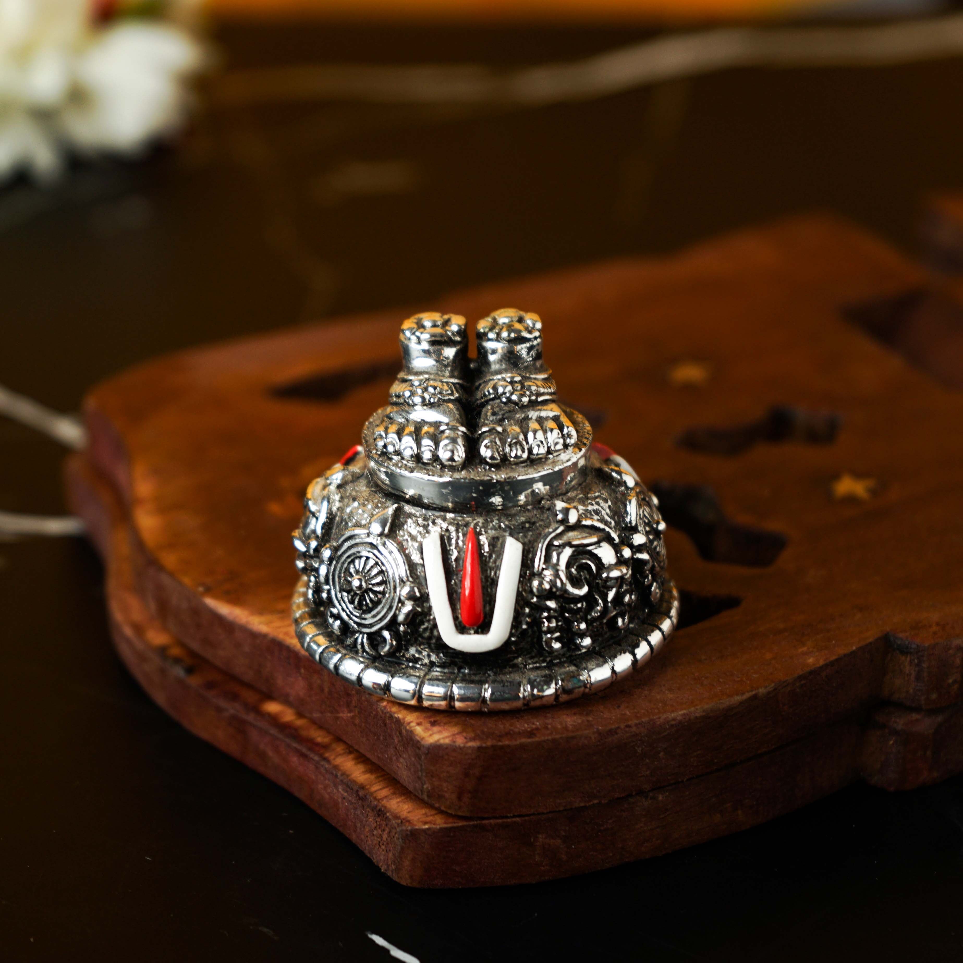 Sri Rudra Silver Plated Balaji Charan (SR02458) | Grocsy