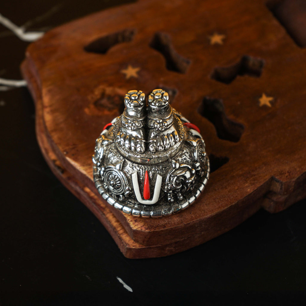Sri Rudra Silver Plated Balaji Charan (SR02458) | Grocsy