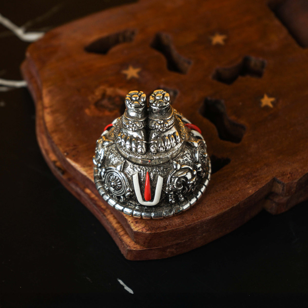 Sri Rudra Silver Plated Balaji Charan (SR02458) | Grocsy