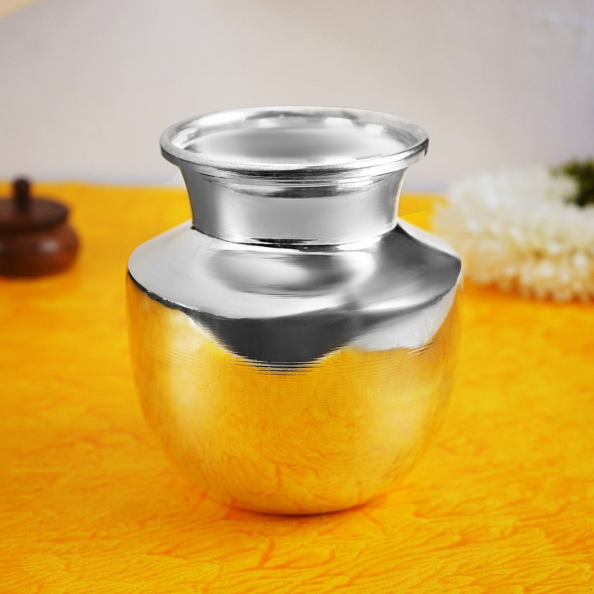 Sri Rudra German Silver Plain Chambu -M SR 00047 | Grocsy
