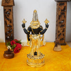 Sri Rudra Gold & Silver Polished Balaji 8'' With Diamond (SR 00221) | Grocsy