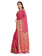 Mimosa Women's Mysore Silk Pink Saree | Grocsy