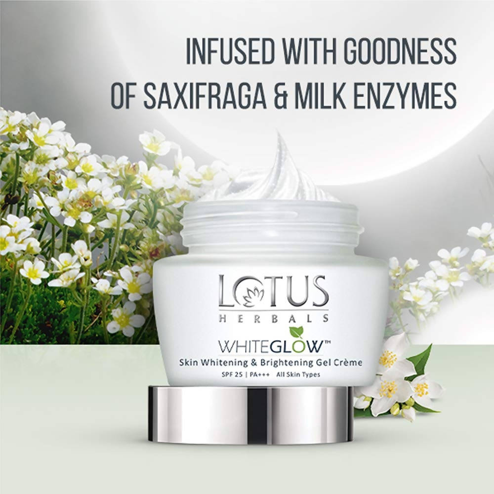 Lotus Herbals Whiteglow Skin Brightening Gel Creme SPF 25 PA+++ | Grocsy