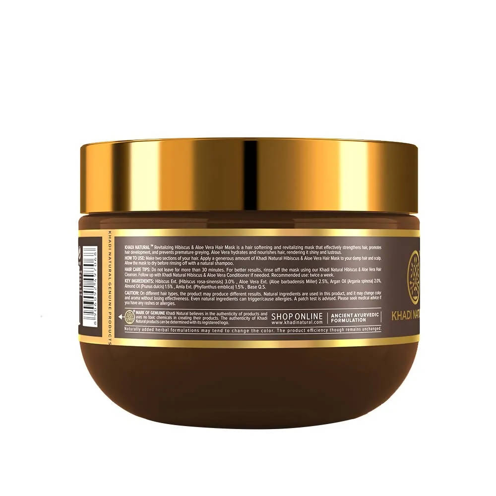 Khadi Natural Hibiscus & Aloe Vera Hair Mask With Amla & Argan Oil | Grocsy