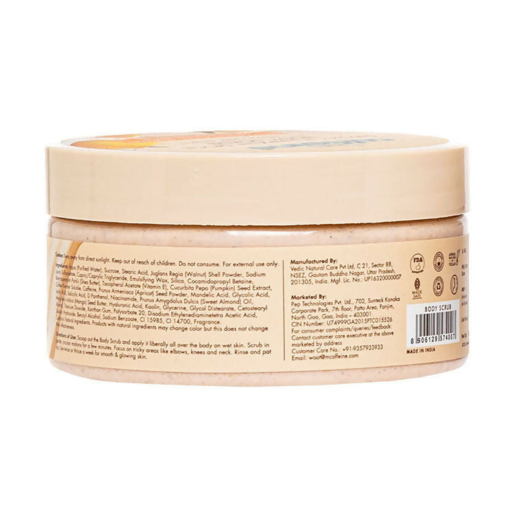 mCaffeine Smoky Pumpkin Spice Body Scrub, Exfoliates, Removes Tan, Sweet & Spicy Aroma | Grocsy
