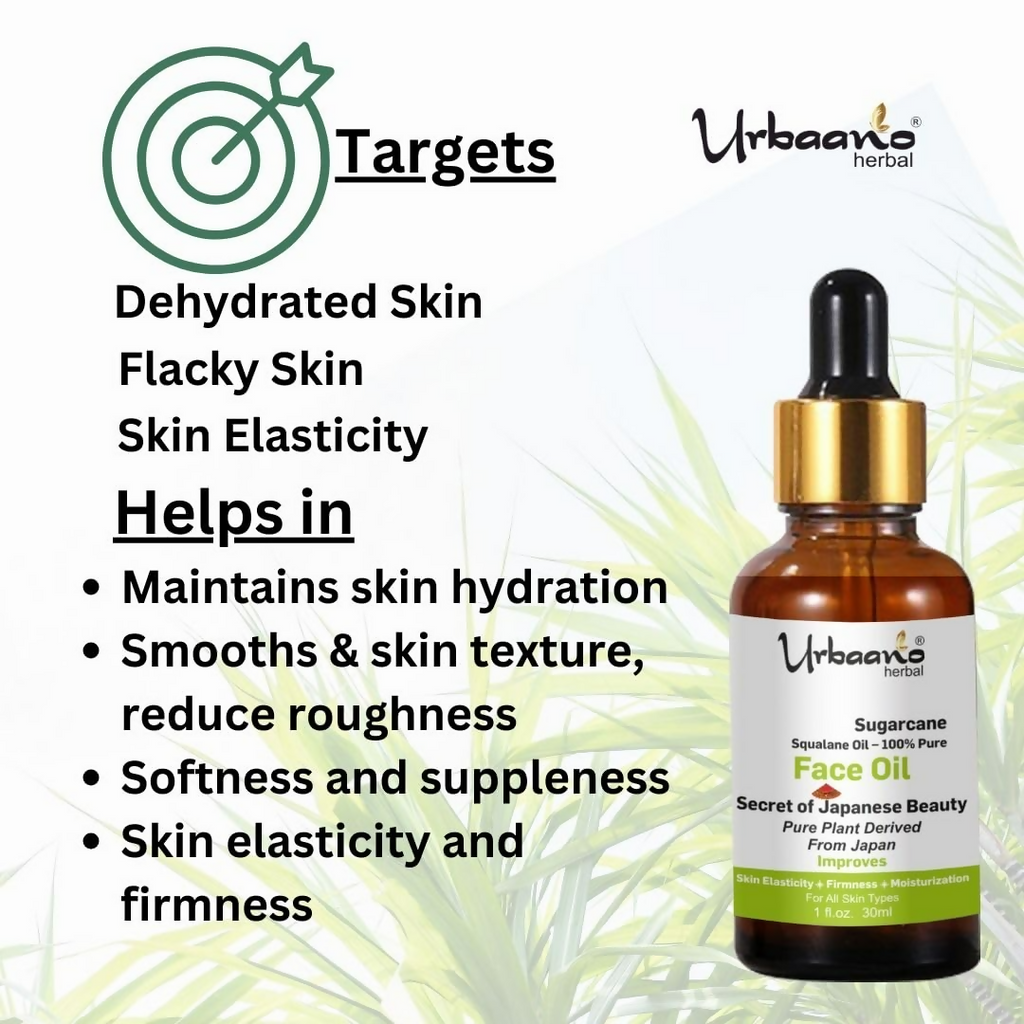 Urbaano Herbal Sugarcane Squalane Face Oil Serum | Grocsy