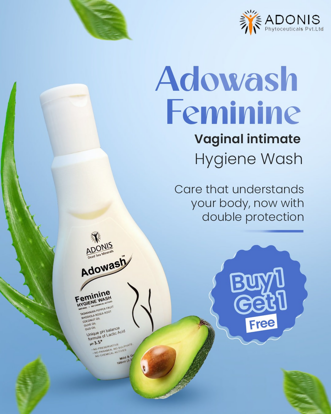 Adonis Adowash Feminine Hygiene Wash | Grocsy