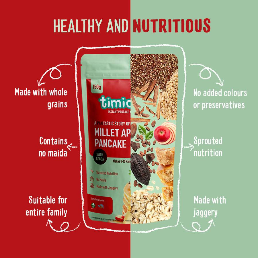 Timios Apple Millet Pancake with Cocoa | Grocsy