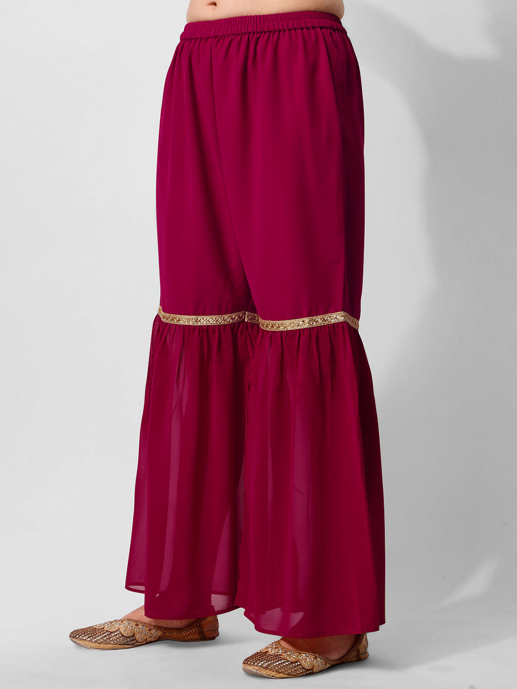 Hand Embroidered Kurta With Sharara And Dupatta Set, Multicolor - Hiral Fashion | Grocsy