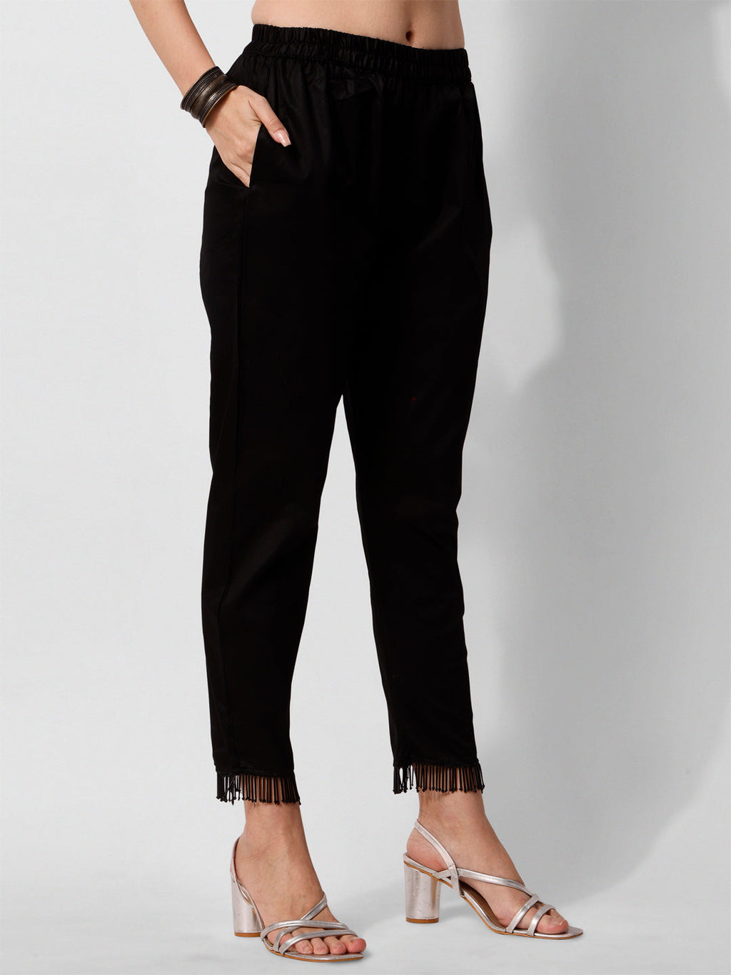 Georgette Black Kurta With Pant Set, Multicolor - Hiral Fashion | Grocsy