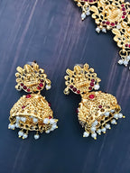 Jewel City Exquisite Gold Filigree Necklace and Earrings Set | Grocsy
