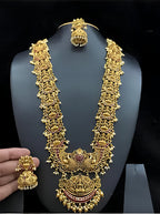 Jewel City Exquisite Gold Filigree Necklace and Earrings Set | Grocsy