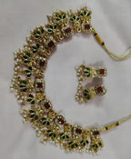 Jewel City Tradition Multi Color Neckalse Set Paired With Earing For Girls And Women | Grocsy