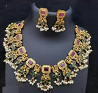 Jewel City Tradition Multi Color Neckalse Set Paired With Earing For Girls And Women | Grocsy