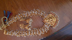 Jewel City Bridal Lakshmi Temple Necklace Set – Gold-Plated with Pearl Clusters | Grocsy