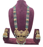 Jewel City Antique Temple Jewelry Gold-Plated Necklace Set with Lakshmi Pendant & Earrings Traditional South Indian Bridal Jewelry | Grocsy