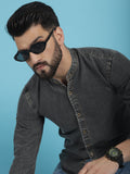 Indian Needle Men's Denim Casual Shirt - Charcoal | Grocsy