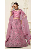 Myra Lilac Net Heavy Embroidered Lehenga Choli | Grocsy