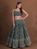 Lehenga Mart Designer Wedding Lehenga Choli For Women - Green | Grocsy