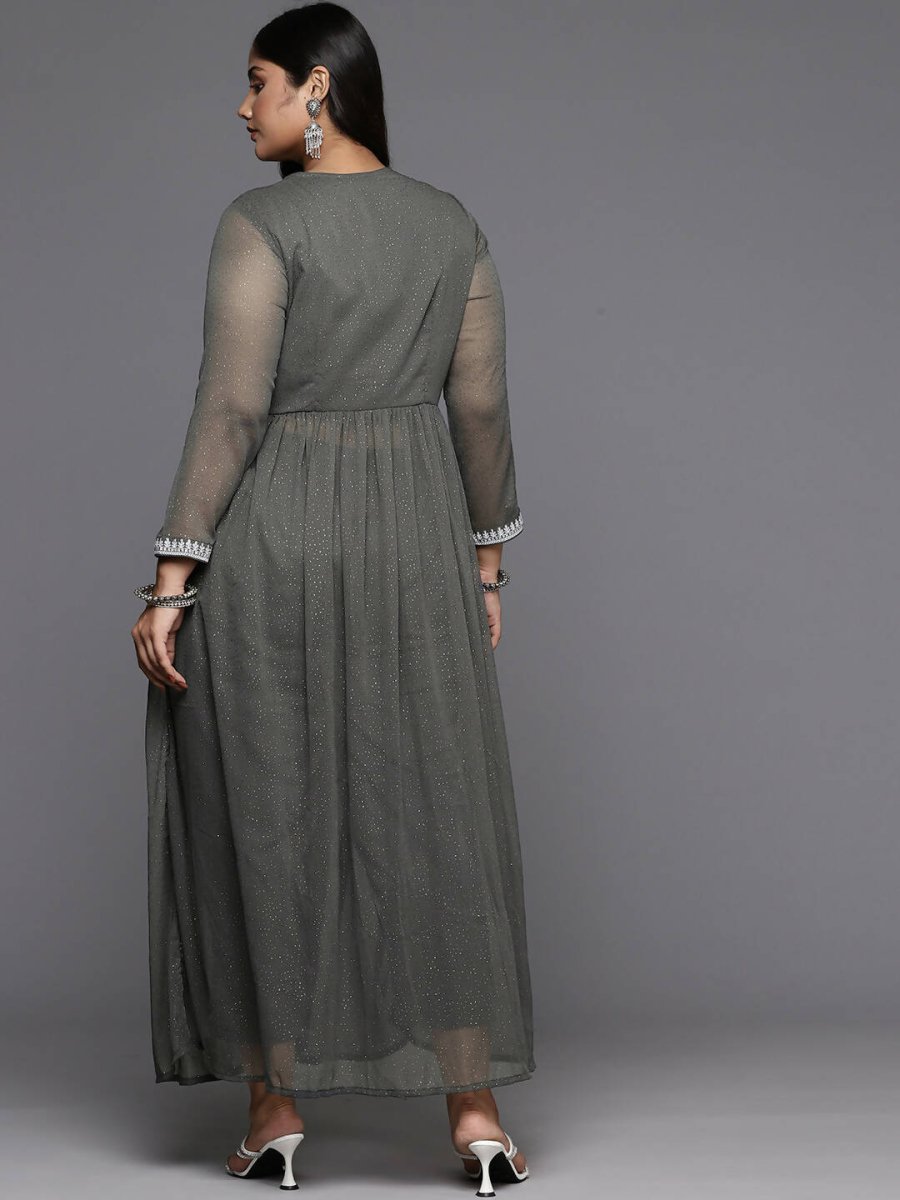 Ahalyaa Women's Traditional wear Kurta Set - Grey | Grocsy