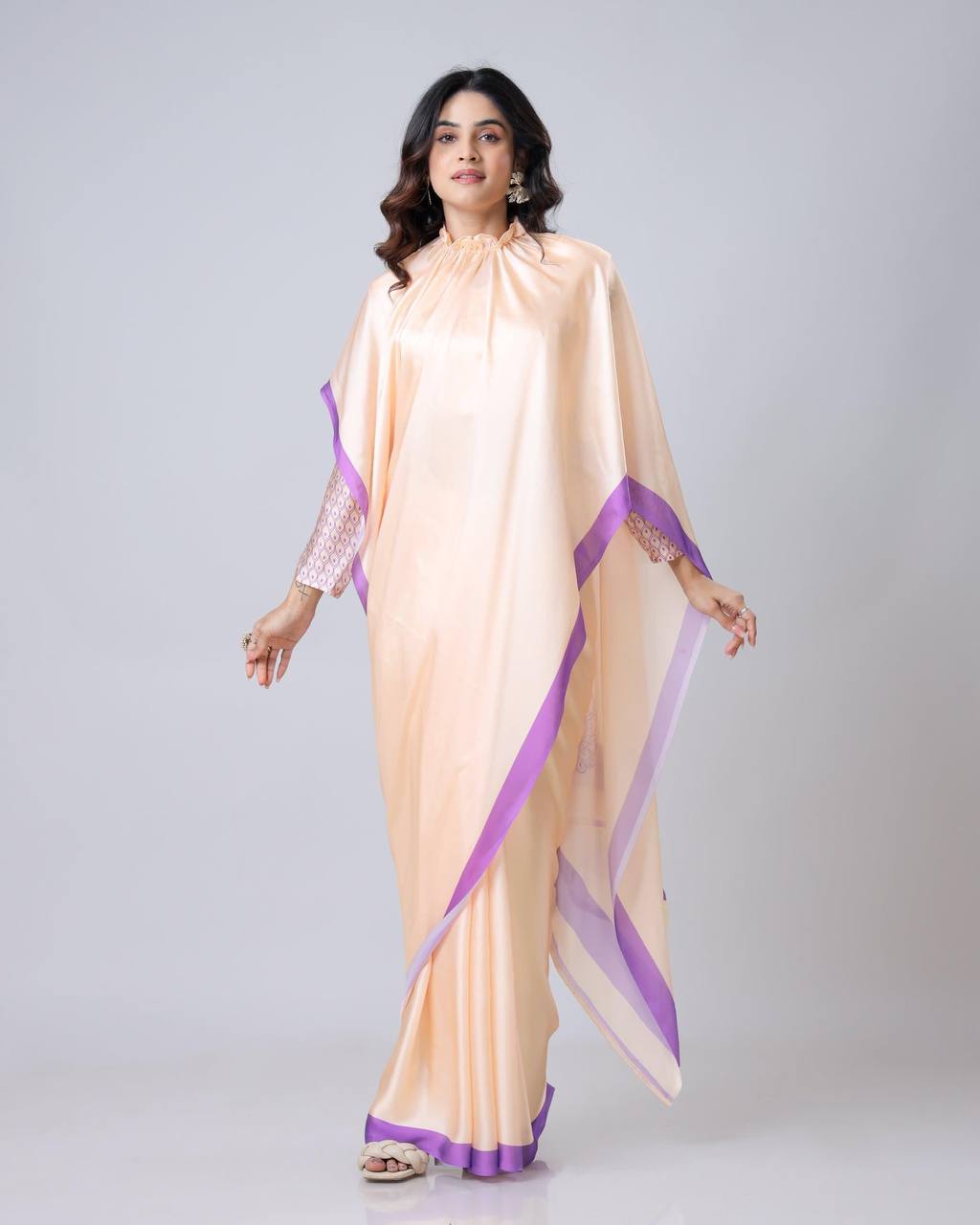 Teeya Creation each Color Japan Satin Silk Digital Print Ready To Wear Saree | Grocsy