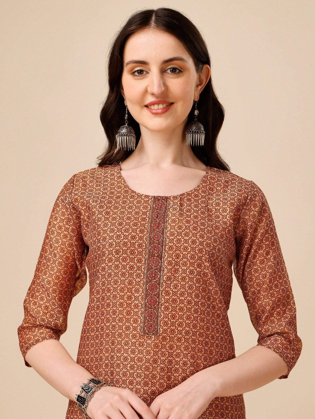 Floral Printed Kurta With Pant And Dupatta Set, Multicolor - Hiral Fashion | Grocsy
