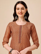 Floral Printed Kurta With Pant And Dupatta Set, Multicolor - Hiral Fashion | Grocsy