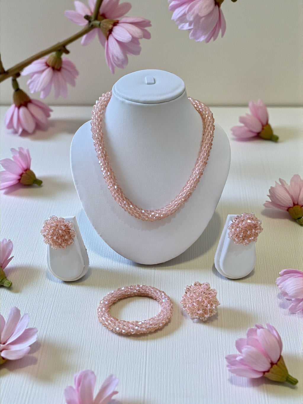 Inhanns Rangshine 4-In-1 Crystal Glam Set - Handmade - Peach | Grocsy